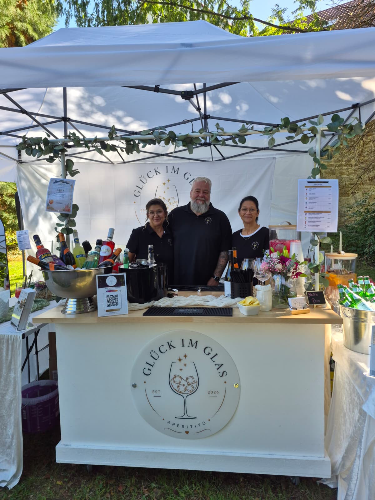 Team von Glück im Glas am Stand